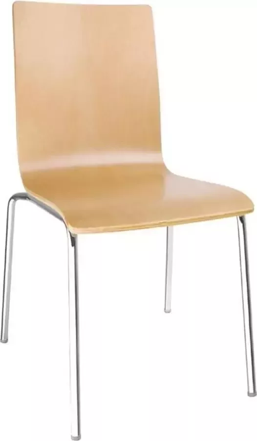 Bolero Stoel met Vierkante Rug Beuken ( Set van 4 )