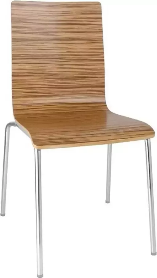 Bolero Stoel met Vierkante Rug Eiken ( Set van 4 )