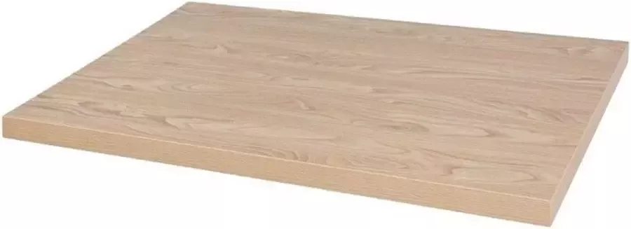 Bolero Voorgeboord Rechthoekig Tafelblad Antique Natural 1100x700mm DT443