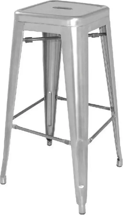 Bolero Zilver Stalen Bistro Barkruk DL876 Horeca & Professioneel