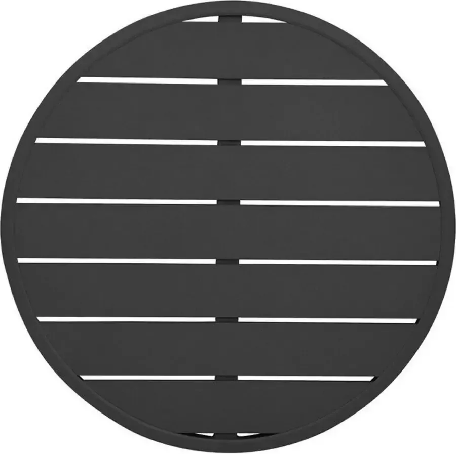 Bolero Zwart Aluminium Tafelblad Rond 580mm FX039