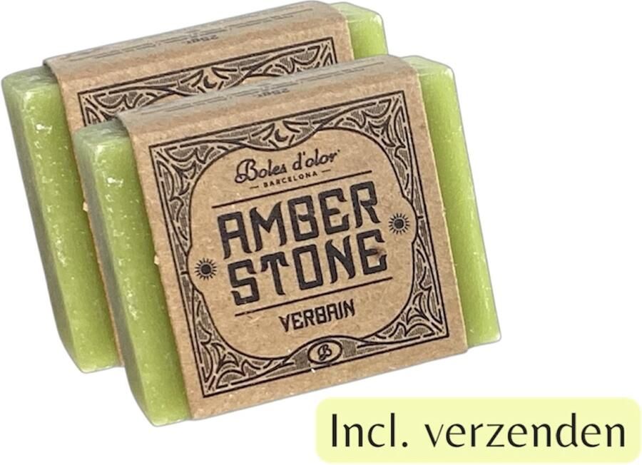 Boles d olor Amberblokjes 2x 'Boles d'olor Verbain' Inclusief verzenden Citrus Amber stone blokjes Geurblokje Geurverfrisser Luchtverfrisser Huisparfum Verfrisser Parfum Fris Wc Toilet Kledingkast Kleding Kast Lade Geurbrander