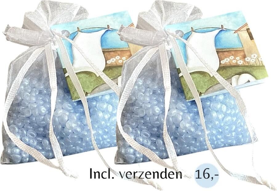 Boles d olor Geurparels 2x 'Boles d'olor Cotonet' Inclusief verzenden Geurkorrels Geurzakje Geurbuiltjes Geurbuiltje Geurverfrisser Luchtverfrisser Huisparfum Verfrisser Parfum Frisse schone geur Hanger Kledingkast Kleding Kast