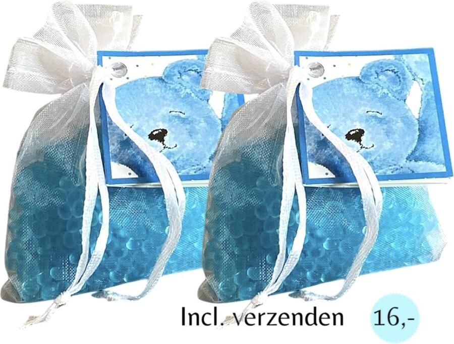 Boles d olor Geurparels 2x 'Boles d'olor Kukette Soft' Inclusief verzenden Geurkorrels Geurzakje Geurbuiltjes Geurbuiltje Geurverfrisser Luchtverfrisser Verfrisser Parfum Frisse geur Hanger Kledingkast Kleding Kast Blauw