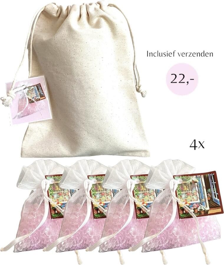 Boles d olor Geurparels 4x 'Boles d'olor Flower Shop' Inclusief verzenden Bloemen Geurkorrels Geurzakje Geurbuiltjes Geurbuiltje Geurverfrisser Luchtverfrisser Verfrisser Parfum Frisse geur Hanger Kledingkast Kleding Kast