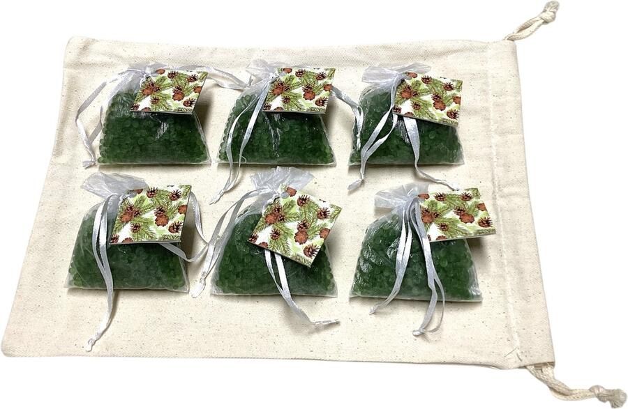 Boles d olor Geurparels 2x 'Boles d'olor Forest' Inclusief verzenden Bos Geurkorrels Geurzakje Geurbuiltjes Geurbuiltje Geurverfrisser Luchtverfrisser Verfrisser Parfum Frisse geur Hanger Kledingkast Kleding Kast Groen - Foto 2