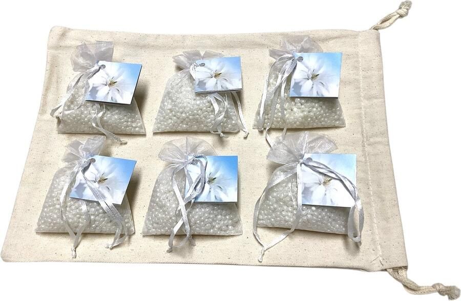 Boles d olor Geurparels 6x 'Boles d'olor Gardenia' Inclusief verzenden Geurkorrels Geurzakje Geurbuiltjes Geurbuiltje Geurverfrisser Luchtverfrisser Verfrisser Parfum Frisse geur Hanger Kledingkast Kleding Kast
