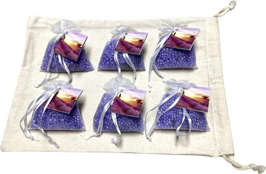Boles d olor Geurparels 2x 'Boles d'olor Lavenda' Inclusief verzenden Lavendel Geurkorrels Geurzakje Geurbuiltjes Geurbuiltje Geurverfrisser Luchtverfrisser Huisparfum Verfrisser Parfum Frisse geur Hanger Kledingkast Kleding Kast - Foto 2