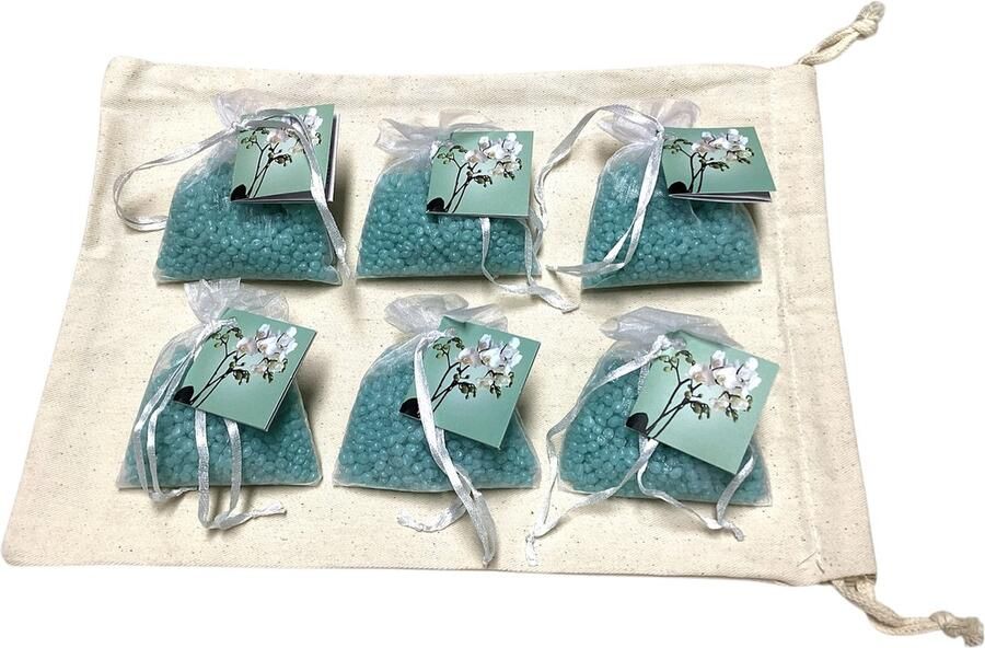 Boles d olor Geurparels 6x 'Boles d'olor Wild Orchid' Inclusief verzenden Wilde Orchidee Geurkorrels Geurzakje Geurbuiltjes Geurbuiltje Geurverfrisser Luchtverfrisser Verfrisser Parfum Frisse geur Hanger Kledingkast Kleding Kast