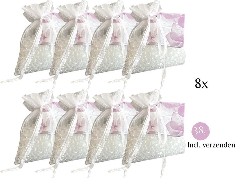 Boles d olor Geurparels 8x 'Boles d'olor White Musk' Inclusief verzenden Geurkorrels Geurzakje Geurbuiltjes Geurbuiltje Geurverfrisser Luchtverfrisser Verfrisser Parfum Frisse geur Hanger Kledingkast Kleding Kast