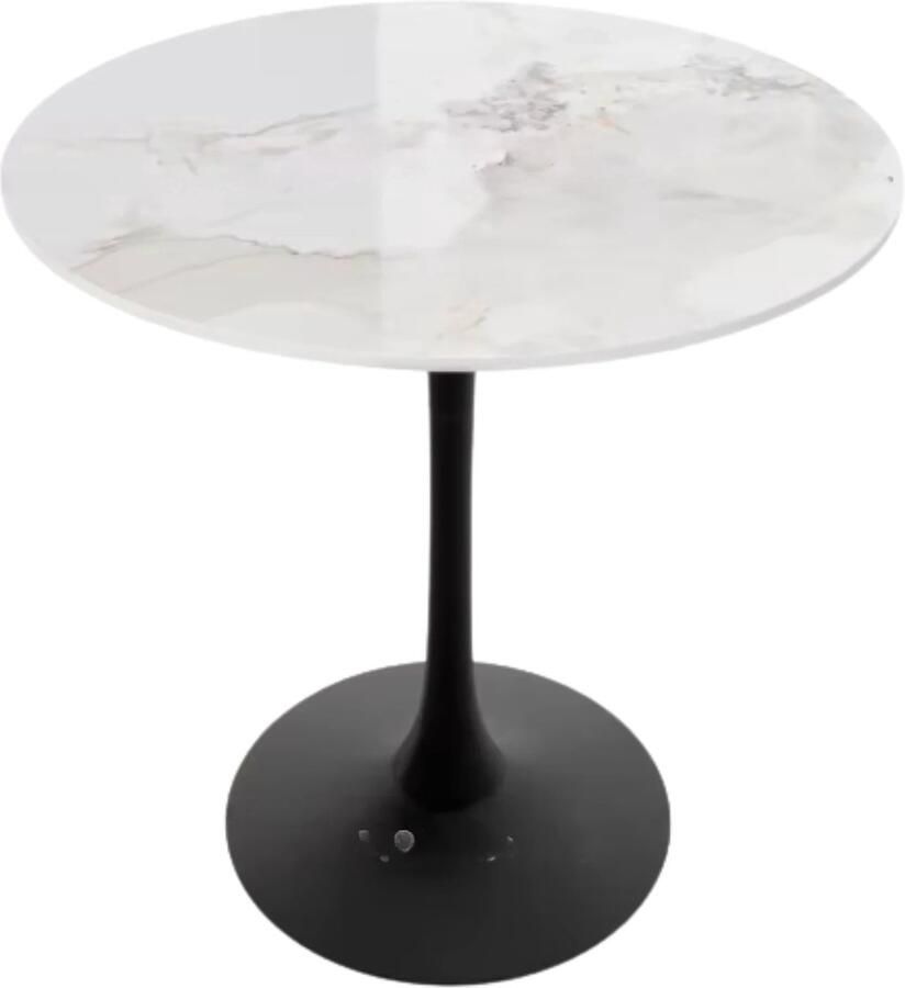 Bolt Edge 78 cm Hoge Vrije Tijd Ronde Keuken Eettafel Gesinterde Stenen Top en Voetstuk Base Bistro Tafel