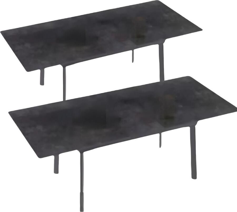 Bolt Edge 8-10 Personen Gesinterde Stenen Eettafel 180 cm Uitschuifbare Keuken Eettafel voor Kerst Metalen Frame