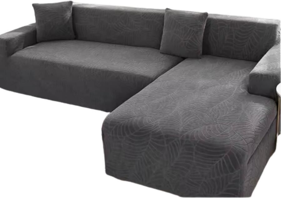 Bolt Edge Bankhoes zacht Waterdicht 2 zitsbank of voor hoekbank 145-180cm L-vorm Bankbeschermer Zetelhoes Zetelovertrek Stertch Donkergrijs