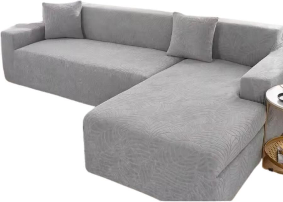 Bolt Edge Bankhoes zacht Waterdicht 2 zitsbank of voor hoekbank 145-180cm L-vorm Bankbeschermer Zetelhoes Zetelovertrek Stertch Lichtgrijs