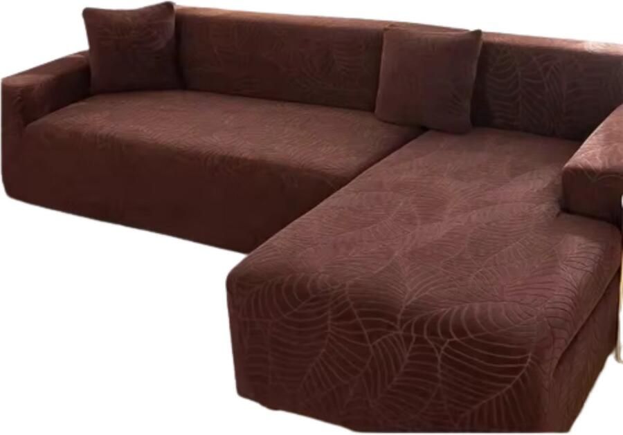 Bolt Edge Bankhoes zacht Waterdicht 2 zitsbank of voor hoekbank 145-180cm L-vorm Bankbeschermer Zetelhoes Zetelovertrek Stertch Bruin