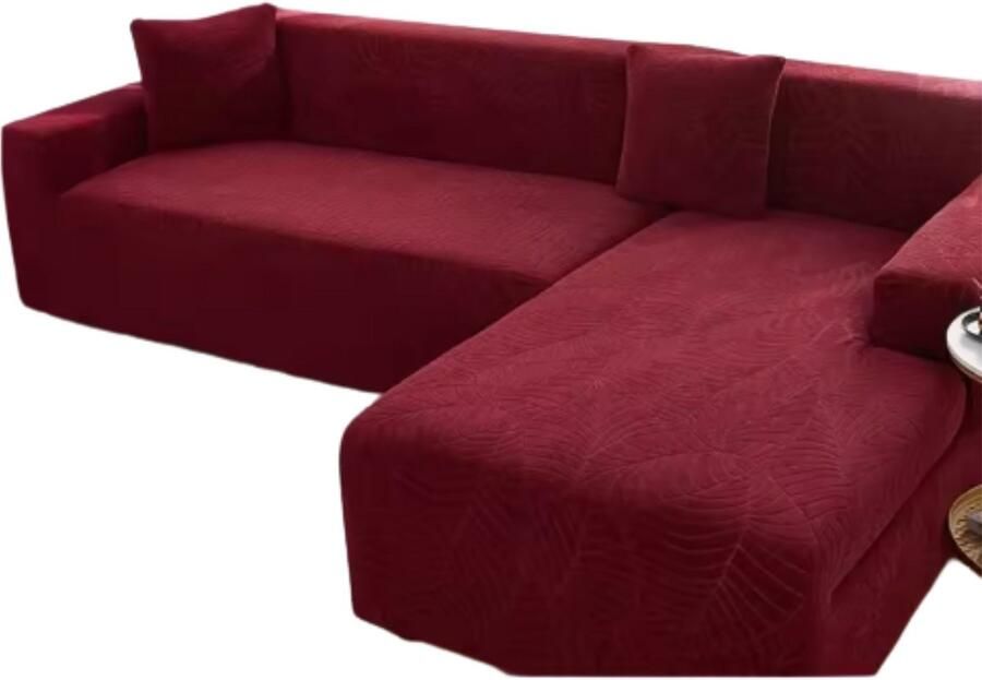 Bolt Edge Bankhoes zacht Waterdicht 2 zitsbank of voor hoekbank 145-180cm L-vorm Bankbeschermer Zetelhoes Zetelovertrek Stertch Rood