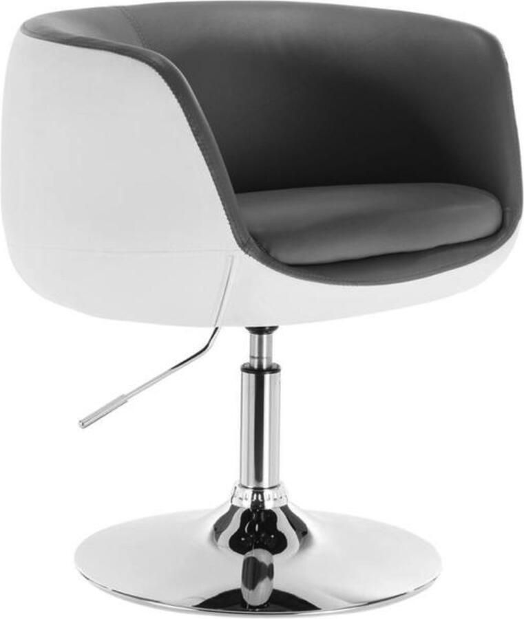 Bolt Edge Barkruk Wit Kunstleer Verstelbaar Industrial stijl Set van 1