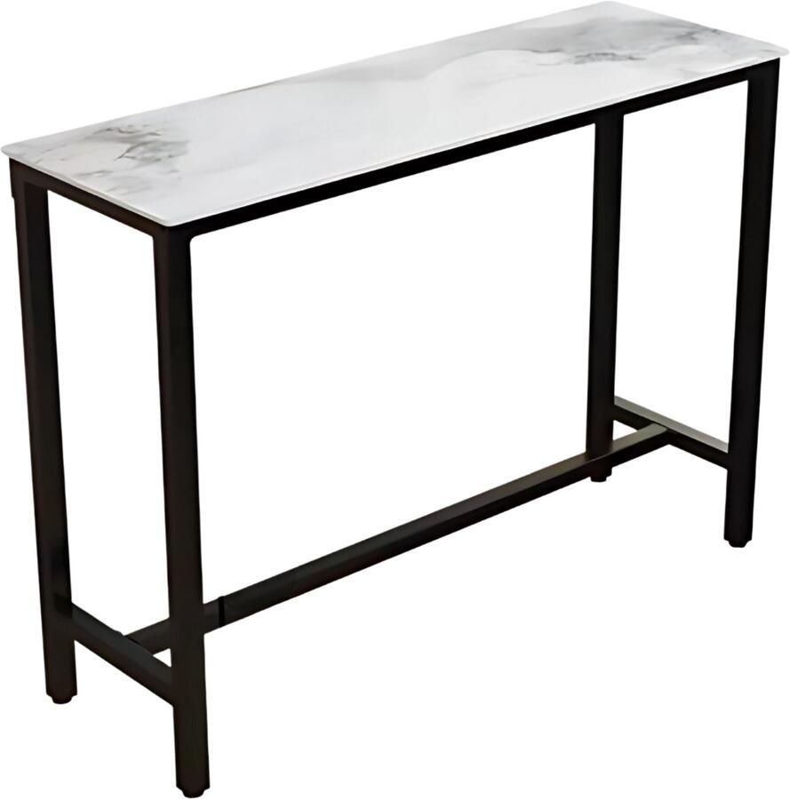 Bolt Edge Bartafel Milano 120cn Voor binnen Keuken en woonkamer Marmer look 4 to 6 personen Wit grijs