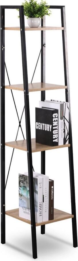 Bolt Edge Boekenkast Industrieel Bruin 4 Lagen 34x35x148cm Boekenrek