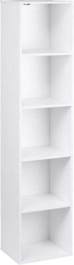 Bolt Edge Boekenkast Wit Open Planken 6 Lagen 30x24x158.5cm Voor Kantoor
