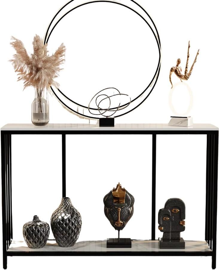 Bolt Edge Consoletafel Milano 2-laags Haltafel Wandtafel Sidetable 120cm Marmer look