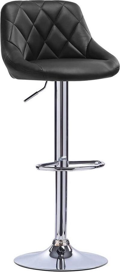 Bolt Edge Barkruk Industrial Zwart Kunstleer Verstelbaar Met rugleuning Set van 1