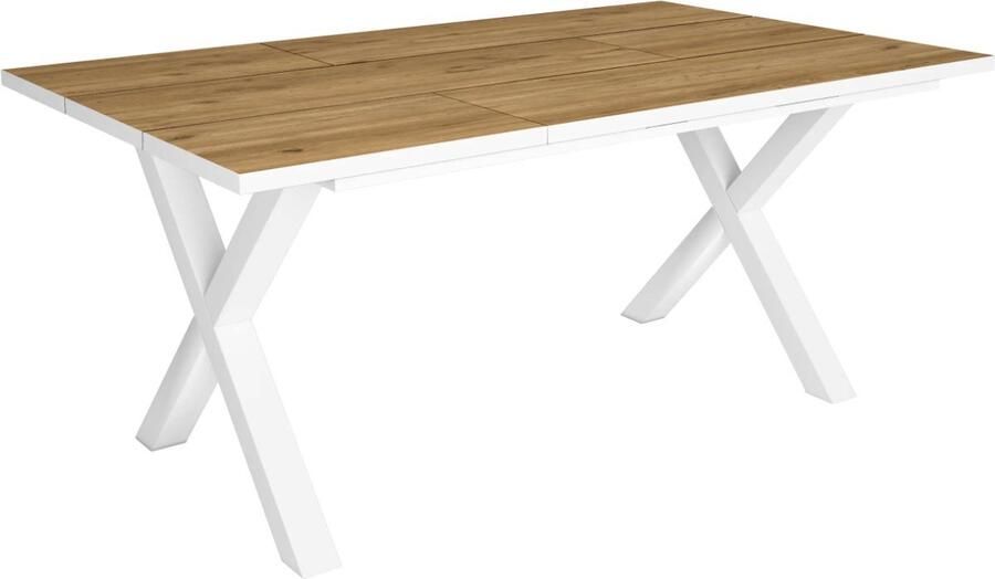 Bolt Edge Eetkamertafel Rechthoek 4-6 personen Massief hout X poten 170x90x75cm