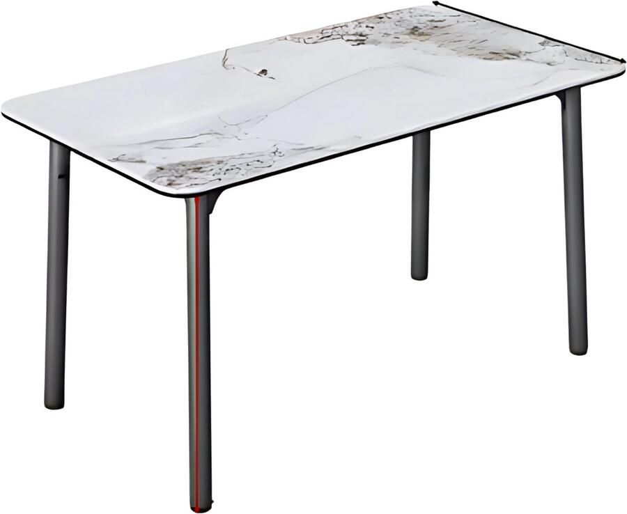 Bolt Edge Eettafel Mandino 4 tot 6 personen Marmer look 160cm Marmer look Rechthoekig