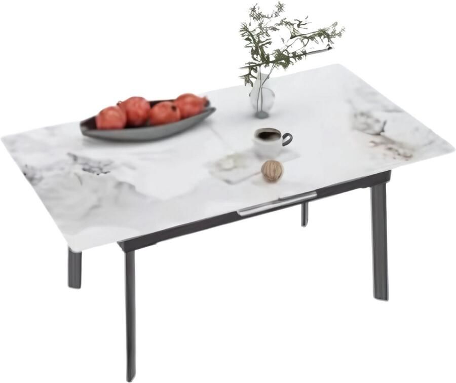 Bolt Edge Eettafel Zenia 4 tot 8 personen Glossy jade Uitschuifbaar 130-160cm Rechthoekig