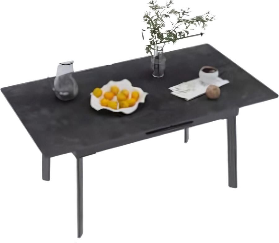 Bolt Edge Eettafel Zenia 4 tot 8 personen Zwart Uitschuifbaar 130-160cm Rechthoekig