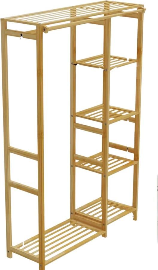 Bolt Edge Elegante kledingkast Bamboe Kledingrek Goud Met kledingroede voor hal slaapkamer of woonkamer 91cm