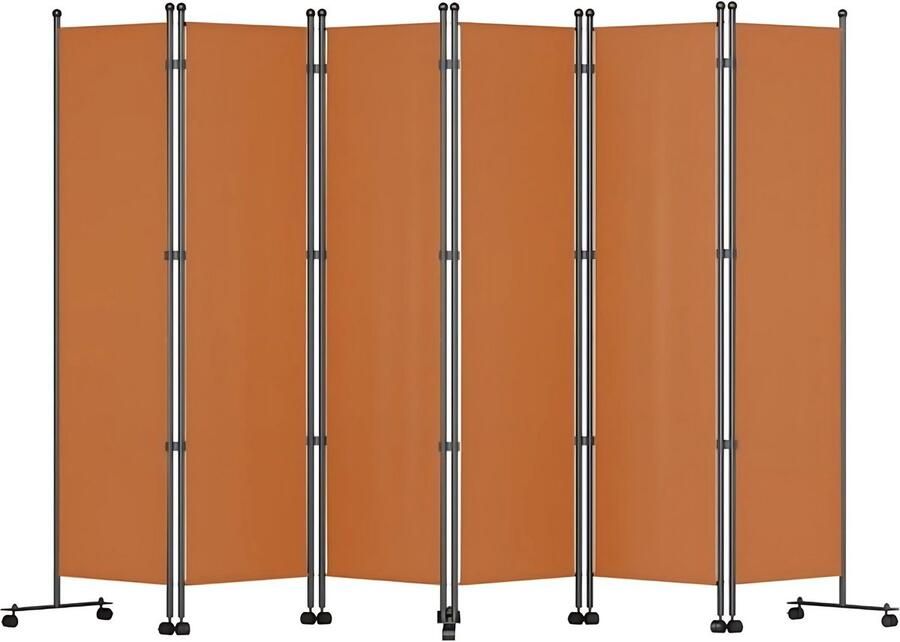 Bolt Edge Kamerverdeler Kamerscherm- Scheidingswand 6 Panelen Opvouwbaar Thuiskantoor Hout look- 308x185 cm