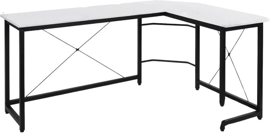 Bolt Edge L-Vormig Thuis Bureau 167 cm Voor Kantoor Thuiswerk & Gaming Stabiel Workstation Wit