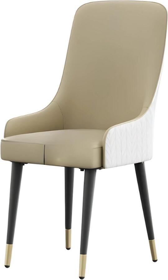 Bolt Edge Luxe Eetkamerstoelen Paris Set van 2 Met Hoge Dichtheid Sponsschuim Elegante Keuken- of Restaurantstoel Lounge Khaki