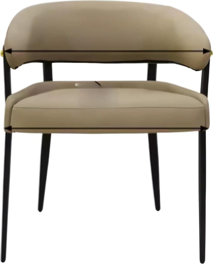 Bolt Edge Luxe Keukenstoelen Set van 2 Microvezelleer Eetkamerstoelen met Gestoffeerde Zitting Voor Restaurant Hotel of Kantoor