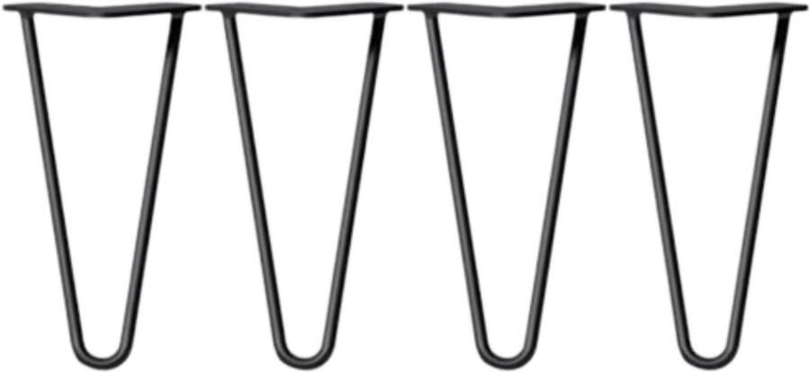 Bolt Edge Metalen Tafelpoten 25 cm Industrieel Haarspeld Design Voor Koffietafels Bank & Bureau Sterk & Stijlvol