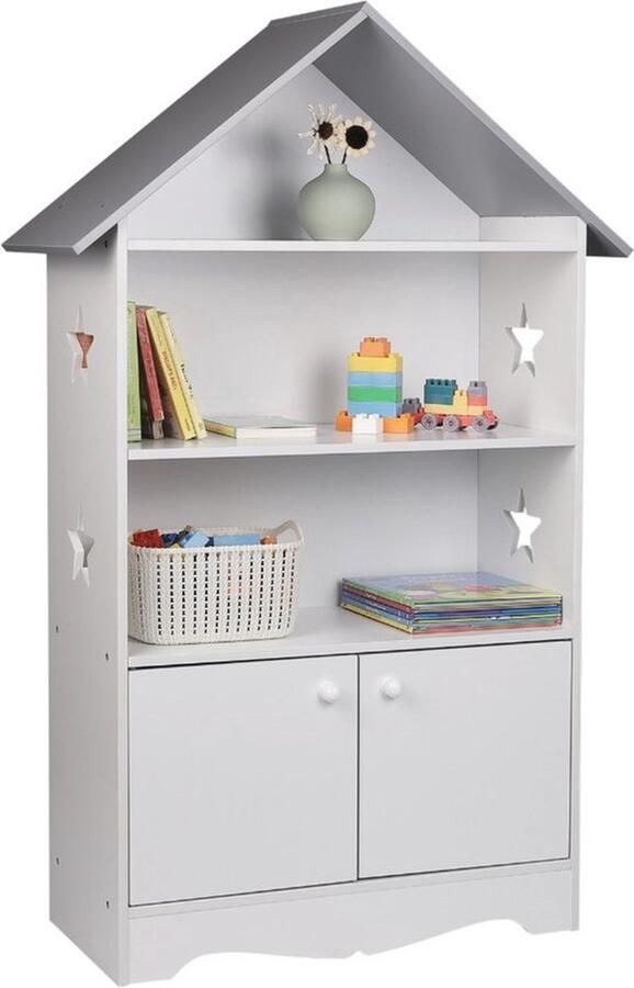 Bolt Edge Opbergkast Voor Kinderen Speelgoedkast Kinderkamer Houten Boekenkast