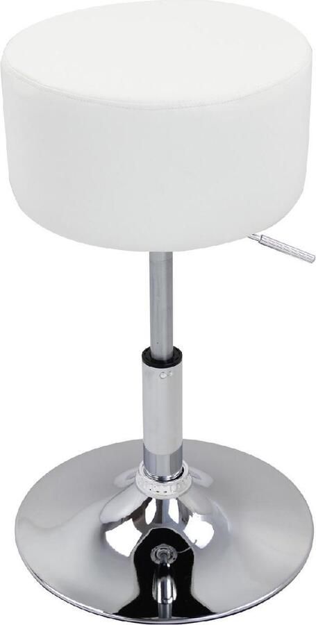 Bolt Edge Ronde Barkruk Wit Ergonomisch Verstelbaar Zithoogte 52-67cm Set van 1