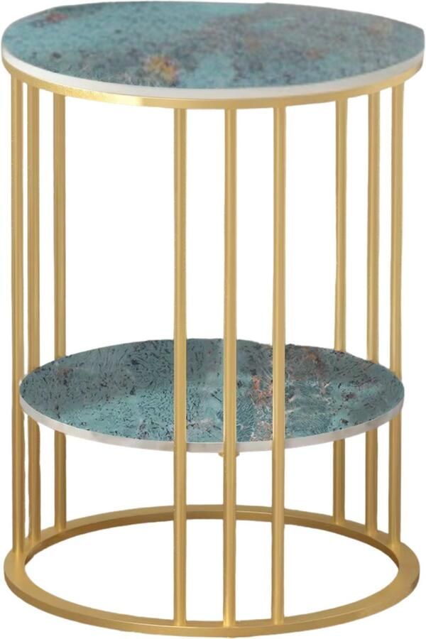 Bolt Edge Ronde bijzettafel Malito -Salontafel Woonkamer Emerald look Side table 40cm