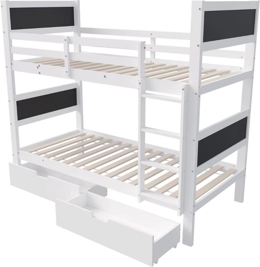 Bolt Edge Luxe hoogslaper voor kinderen 90x200 cm 2 Kinderbedden stapelbed Met Hoektrap valbeveiliging en raam Peuterbed - Foto 2