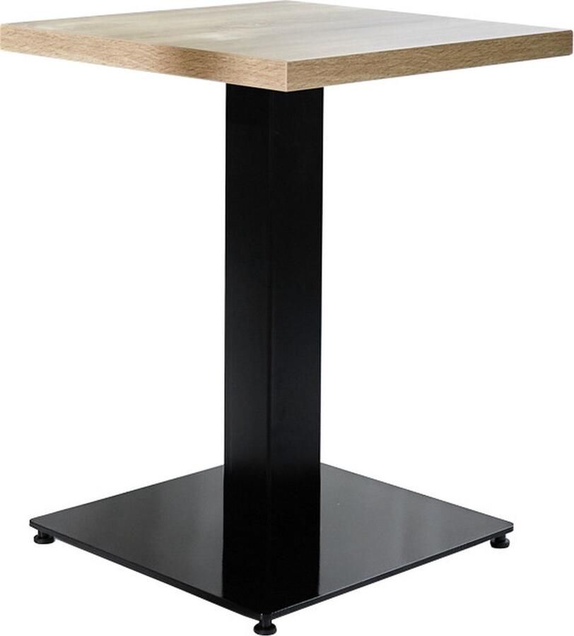 Bolt Edge Statafel Deluxe Vierkant Metaal Hout Partytafel Zwart 60x60x74cm