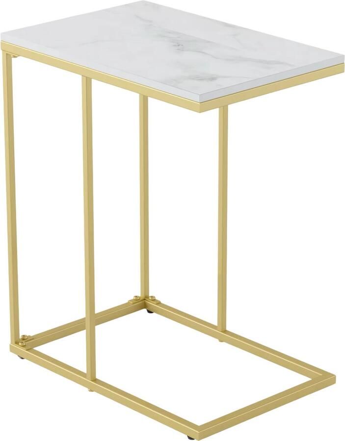 Bolt Edge Vierkante salontafel Woonkamer Marmerlook Bijzettafel Side table