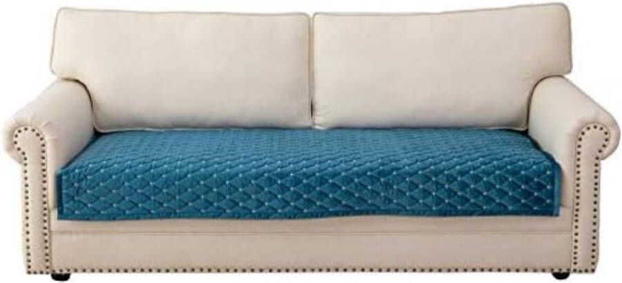 Bolture Bankhoes 2 Zit Zetelhoes Stretch Zetelovertrek Zetelbeschermer Blauw 110 x 210 cm