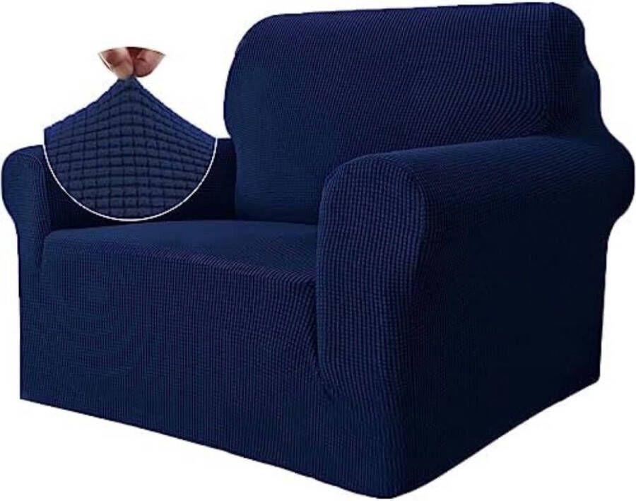 Bolture Zetelhoes 3 Zit Bankhoes Stretch 3 Zitsbanken Zetelovertrek Zetelbeschermer 235-300cm Blauw