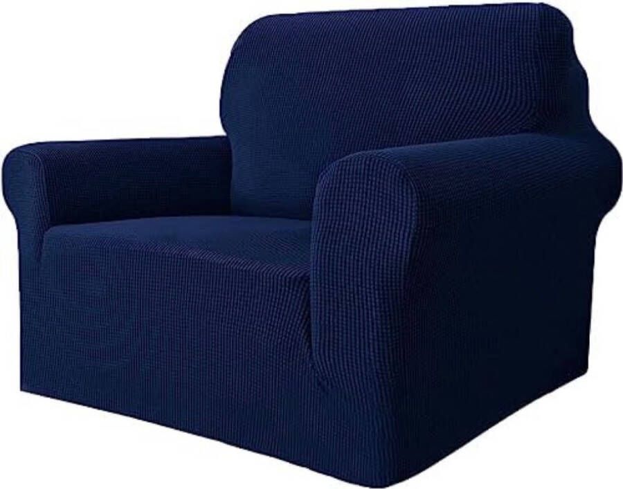Bolture Zetelhoes 3 Zit Bankhoes Stretch 3 Zitsbanken Zetelovertrek Zetelbeschermer 235-300cm Donker Blauw