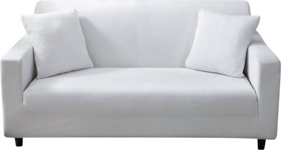 Bolture Zetelhoes 3 Zit Bankhoes Stretch 3 Zitsbanken Zetelovertrek Zetelbeschermer Sofa Cover 190-230cm Wit