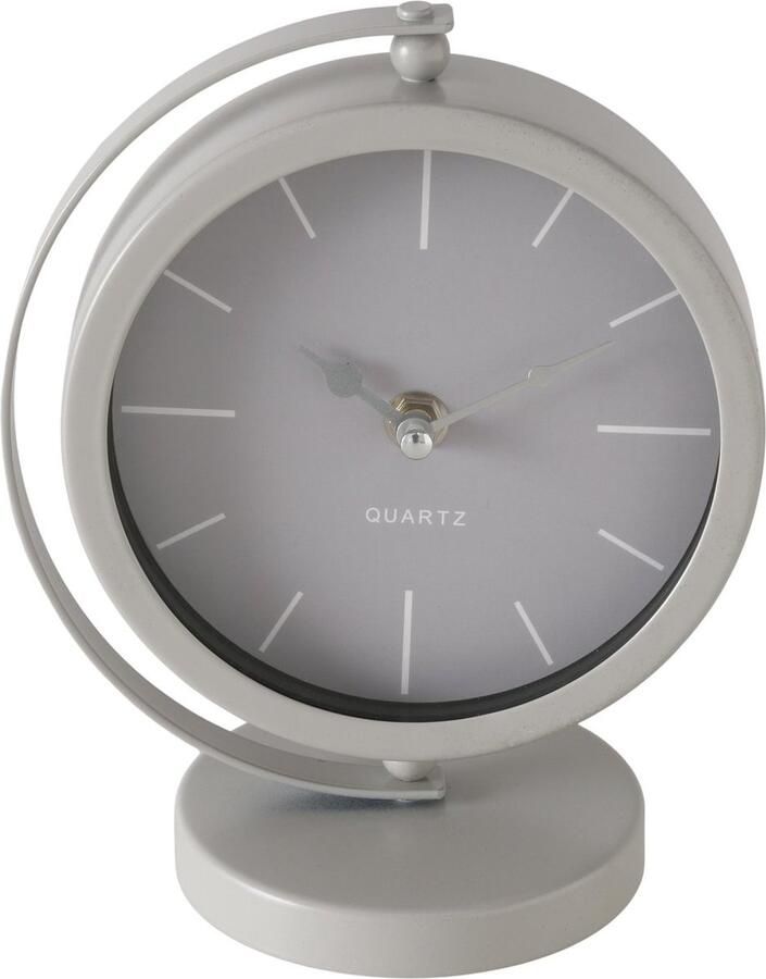 Boltze Klok Grijs Tafel klok Metaal 20x16.5x10.5cm