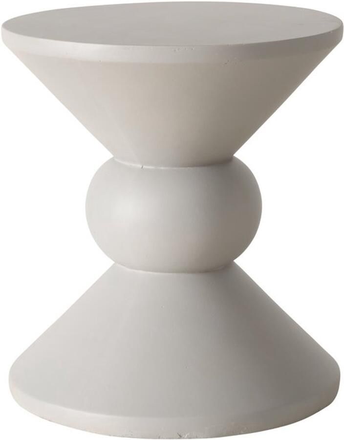 Boltze Salonrafel Bijzettafel Tafel Rosalio Fiberclay Grijs 40x35cm