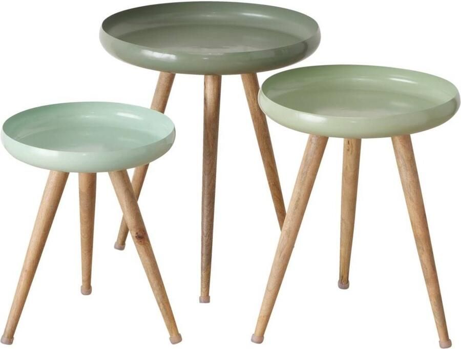 Boltze Home Set van salontafels Masdour mangohout