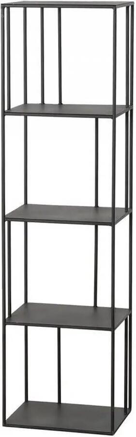 Boltze home collections Shelf Henk H 140 cm W 27 cm Iron Black iron black